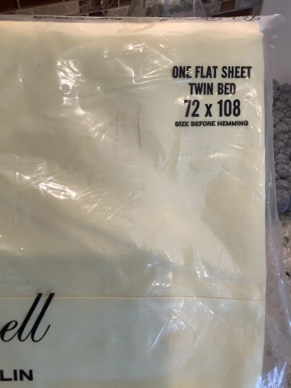 Vintage Yellow Fine Muslin Twin Flat Sheet by Lady Pepperell